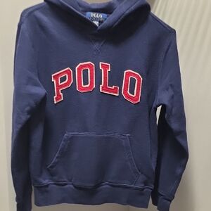 Polo by Ralph Lauren Navy Hoodie with Red Logo